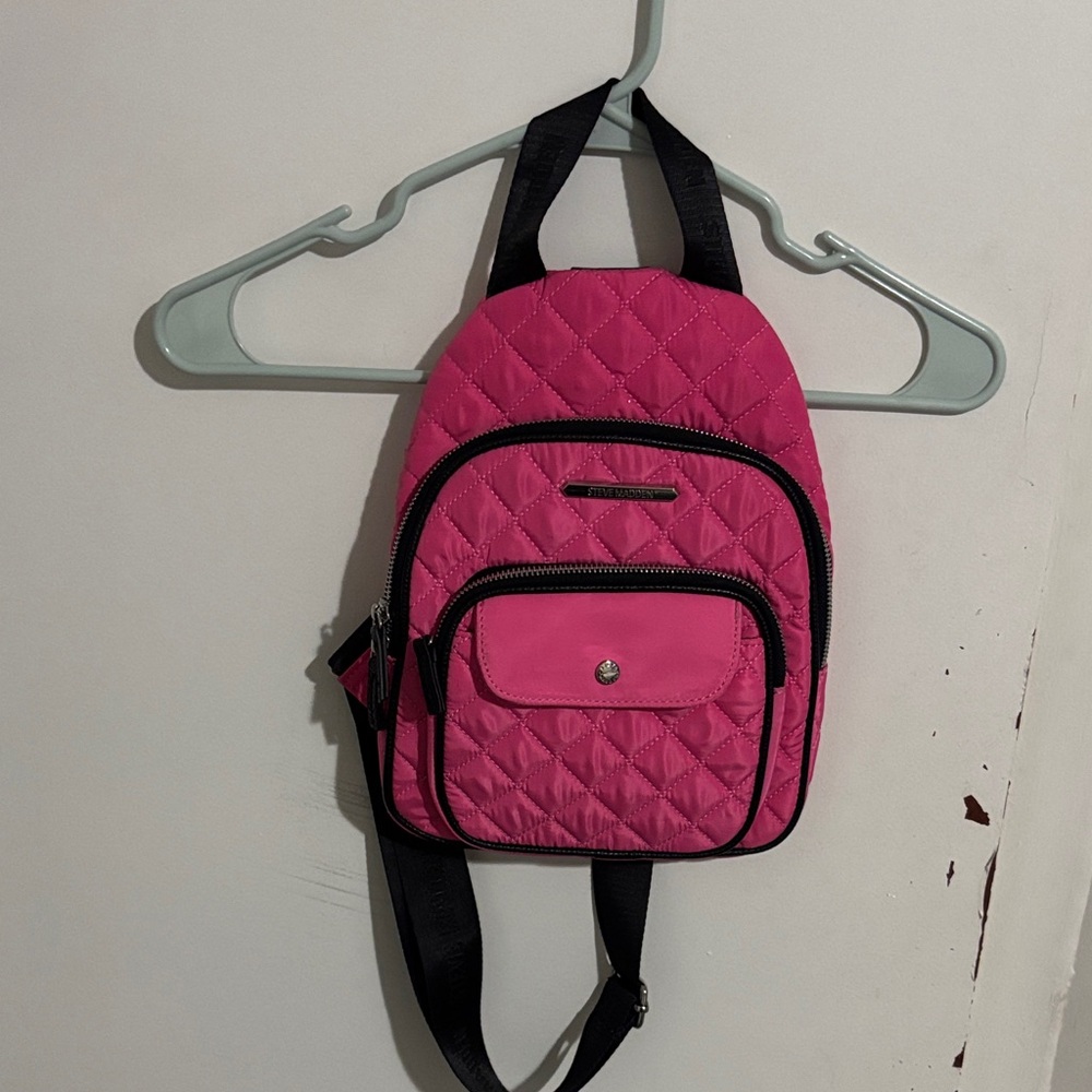 Women's Steve Madden One Shoulder Mini Backpack Hot Pink